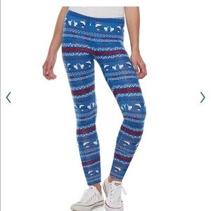 Juniors SO Super soft leggings NWT dachshund Dog with Sweater Blue